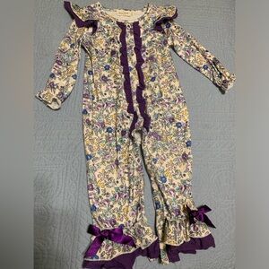 Baby Purple print romper